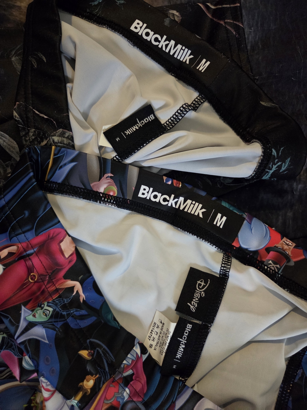 BlackMilk Black Multi Disney Villains Printed Leggings (Pair) - Picture 4 of 4